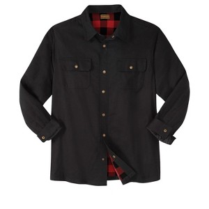Boulder Creek by KingSize Men's Big & Tall Flannel-Lined Twill Shirt Jacket - 1 of 4
