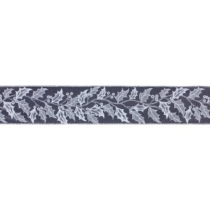 Wired Polyester Ribbon Christmas Decor – Set of 2, 2.5" x 10 Yds., Blue and White – By Melrose - 1 of 3