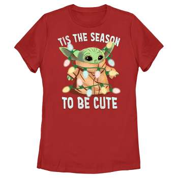 Women's Star Wars: The Mandalorian Christmas Grogu 'Tis the Season to be Cute T-Shirt