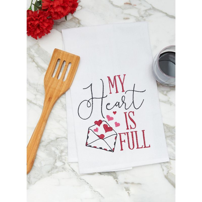 C&F Home My Heart Is Full Embroidered Cotton Flour Sack Kitchen Towel, 5 of 7
