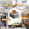 Aoibox Collapsible Fabric Storage Baskets Large 3 Pack 15.7x11.8x8.3 Inch Organizer Bins White Grey for Shelves Closet - 3 of 4