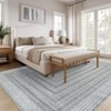 Machine Washable Rugs for Living Room Minimalist Geometric Bordered Indoor Carpet - 3 of 4