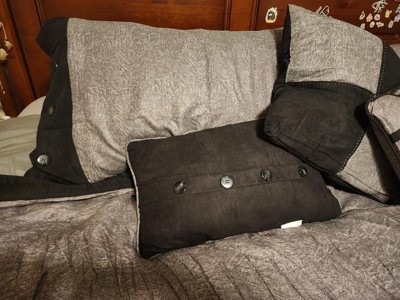 : Faux 7pc - Queen Set Suede Powell Park Madison Comforter Target Brown