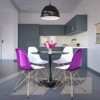 LeisureMod Cresco Modern Acrylic Dining Chairs (Set of 4) – Eiffel Gold Chrome Base, Stylish Accent Chairs for Contemporary Dining Rooms & Kitchens - 2 of 4