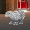 Northlight Lighted Commercial Grade Acrylic Polar Bear Outdoor Christmas Decoration - 28" - Pure White LED Lights - 2 of 4