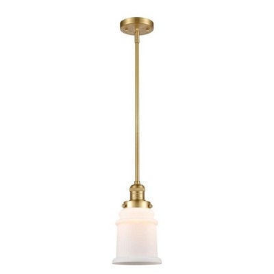 Canton - 1 Light Stem Hung Mini Pendant In Industrial Style-10 Inches Tall and 6.5 Inches Wide