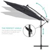 Best Choice Products 10ft Solar LED Offset Hanging Outdoor Market Patio Umbrella w/ Adjustable Tilt - 4 of 4