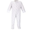 Touched by Nature Baby Organic Cotton Zipper Sleep and Play 3pk, Marching Elephant - 3 of 4