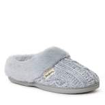Dearfoams Womens Claire Cable Knit Chenille Clog Slipper