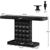 Tribesigns 47.24-Inch Black Console Table, Modern Mirrored Sofa Table for Living Room, Entryway, Hallway - 3 of 4