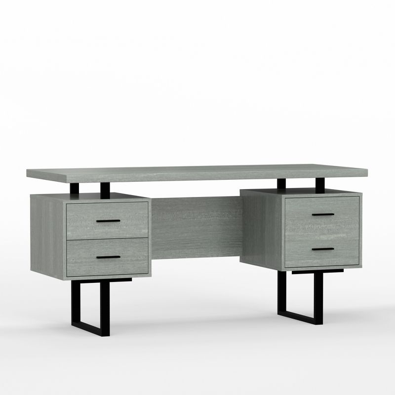 Glenwillow Home 60'' Mariposa Home Office Computer Desk with 3 Storage Drawers, 5 of 7