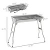 FURNIinspire Outdoor Grills, Griddles and Smokers Stainless Steel Portable Grill, Professional Folding Charcoal for Outdoor, Black, 31.5"*16.16"*9" - 2 of 4