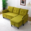78.35'' Cotton-Linen L-Shaped Reversible Chaise Sectional Sofa with Built-In Storage, Includes 5 Pillows - 2 of 4