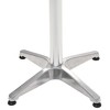vidaXL Patio Table Silver 23.6"x23.6"x27.6" Aluminum - 3 of 4