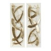 Set of 2 Metal Abstract Dimensional Wall Decors with Wood Backing Gold - Olivia & May - 4 of 4