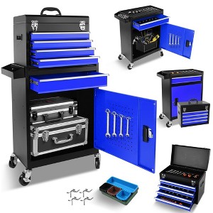 Rolling Tool Chest, 5 Drawers Tool Chest, Tool Box With Wheels, High Capacity Tool Chest Organizer With Key Locking for Garage, Warehouse - 1 of 4