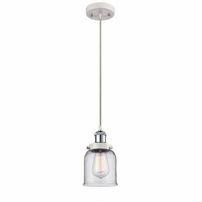 Bell - 1 Light Cord Hung Mini Pendant In Industrial Style-10 Inches Tall and 5 Inches Wide
