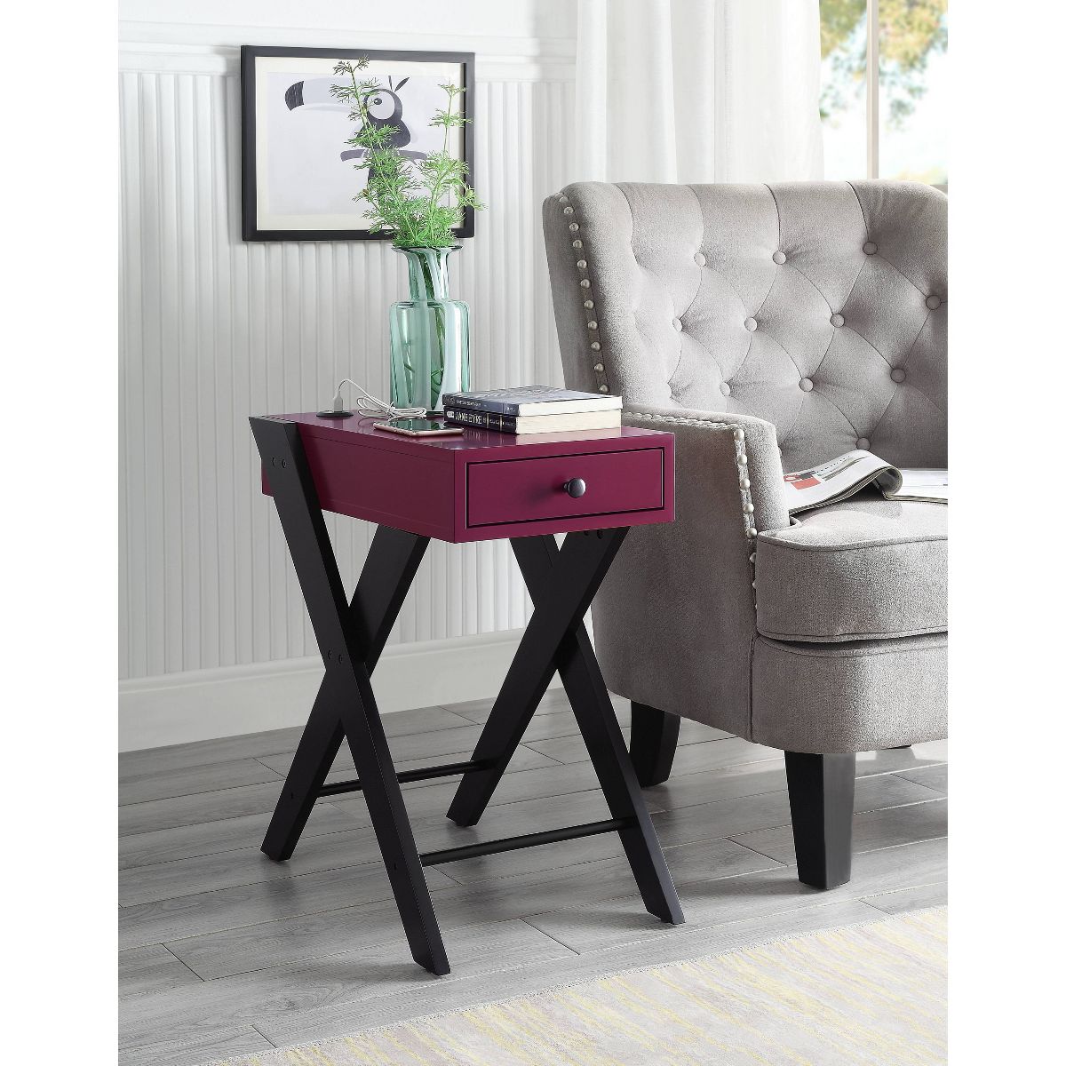 Fierce Side Table with USB Charging Dock - Acme Furniture - thumbnail 10