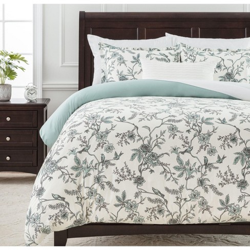 Chanasya French Toile Duvet Cover Set - 2-piece Set, Twin Size, Sage ...