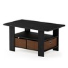 HOMLUX 31" Coffee Table Modern Living Room Furniture with Storage Bin Drawer & Open Shelf - 2 of 4