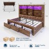 AMERLIFE Daybed with Bookcase Headboard, USB-C Charging, RGB Lights & 3 Drawers - 2 of 4
