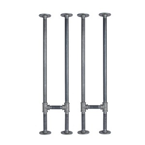 Pipe Decor 3/4 in. H Pipe Leg Kit Console Table, 9.75 in. W - 2 pack - 1 of 4