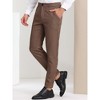 INSPIRE CHIC Men's Houndstooth Geometric Printed Color Block Dress Pants - 2 of 4