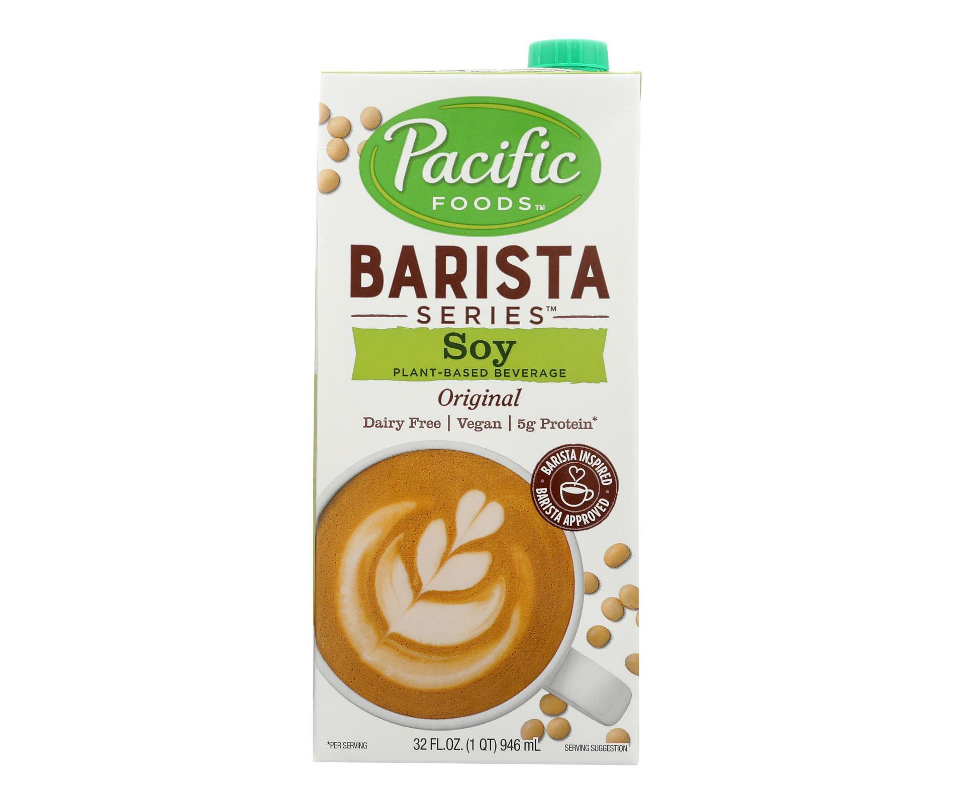 Pacific Foods Barista Series Original Soy Plant-Based Beverage - Case of 12/32 oz