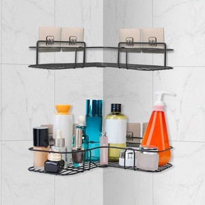 Racxily Corner Shower Caddy Shelves, Wall Mounted Basket Rack, Bathroom Organizers, Stainless Storage Racks - 1 of 4