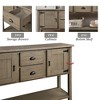 PAGED 48 inch Rectangle Console Table,Retro Entryway Table with 2 Drawers and Cabinets for Living Room,Hallway - 4 of 4