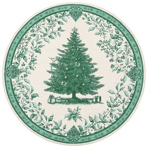 Christmas Area Rugs, Washable Non-Slip Christmas Tree Holly Sketch Carpet, Soft Low Pile Foldable Stain Resistant for Bedroom, Home - 1 of 4