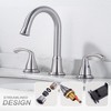 WOWOW 8 in. Widespread Double Handle Bathroom Faucet in Brushed Nickel - 2 of 4