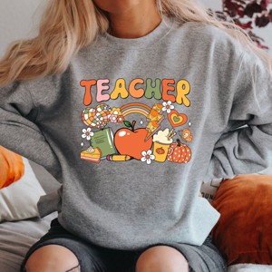 Simply Sage Market Teacher Fall Collage Sweatshirt - 1 of 4