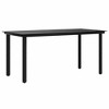 Dining Table Black Powder-coated steel, tempered glass - 2 of 4