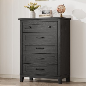 Garvee 5 Dresser for Bedroom, 41.3" Tall Drawer Dresser with Storage Freestanding, Wooden Closet Storage Chest for Living Room, Bedroom - 1 of 4