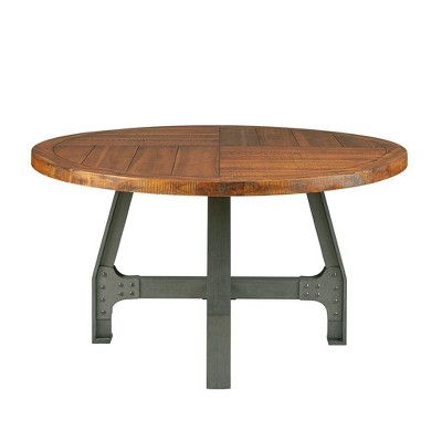 NicBex 44"/ 46"/54" Round Dining Table for 4 Seaters,Kitchen Table with Solid Wood/MDF Tabletop for Kitchen,Gray/White/Walnut