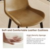 KWPZQEB Modern Dining Chairs Set of 4, PU Leather Dining Chairs with Carbon Steel Legs, Upholstered Dining Chair for Dining Room, Living Room, Brown - 4 of 4