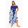 Women's Plus Size Marseille Top - ultra marine | CITY CHIC - 3 of 4