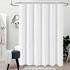 Boho Linen Striped Shower Curtain Set 72x72 Heavy Duty Fabric Bathroom Curtain with Tassel Ultra Thick Water Repellent - 2 of 4