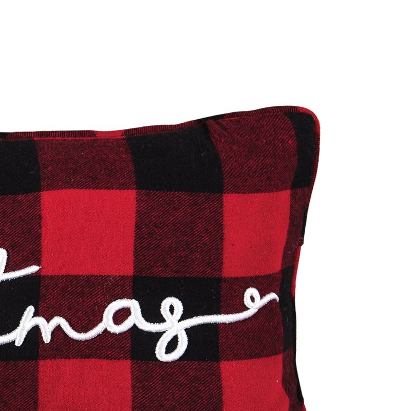 C&F Home Merry Christmas Plaid Embroidered Throw Pillow, 5 of 6