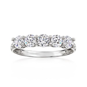 Ross-Simons 1.10 ct. t.w. CZ 5-Stone Ring in Sterling Silver - 1 of 4