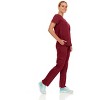 Hey Collection Women Scrubs Set 4-Way Stretch Mock Neck Top with Straight Leg Scrub Pants with Four Pockets - 3 of 4