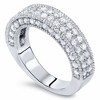 Pompeii3 1 1/10ct Pave Diamond Wedding Ring 14K White Gold - 3 of 4