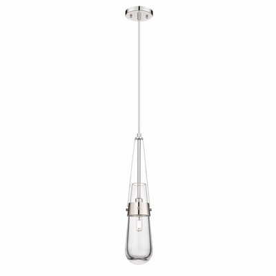 Milan - 1 Light Pendant In Art Deco Style-20.63 Inches Tall and 4.38 Inches Wide