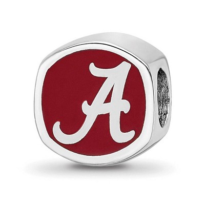 Black Bow Jewelry Sterling Silver Alabama Crimson Tide NCAA Bead Charm