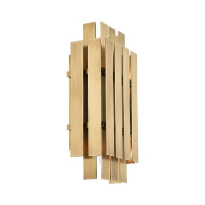 Natural Brass 2-Light Dimmable Wall Sconce