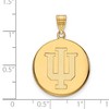 Black Bow Jewelry 14k Yellow Gold Indiana Hoosiers NCAA Large Pendant - 2 of 3