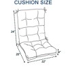 FURNIinspire Outdoor Seat Cushions 2 Pcs Set High Back Patio Chair Cushions, Solid Color Seat Cushion For Garden Porch, Yellow, 44"*22"*4" - 3 of 4