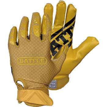 Battle Sports Triple Threat Youth Football Receiver Gloves - Gold