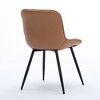 Dining Chairs Set of 2 Mid Century Modern Kitchen Chair Comfortable Upholstered Faux Leather Dinner Chairs for Kitchen Dining Room - 3 of 4